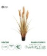 GloboStar® Artificial Garden PAMPAS GRASS 21475 Τεχνητό Διακοσμητικό Φυτό Παμπας Υ120cm